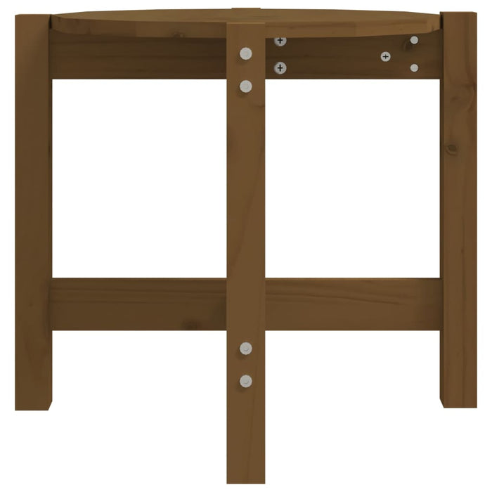 Salontafel Ø 52,5x45 cm massief grenenhout honingbruin