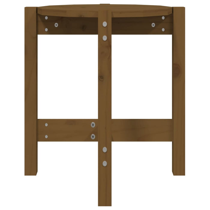 Salontafel Ø 42,5x45 cm massief grenenhout honingbruin