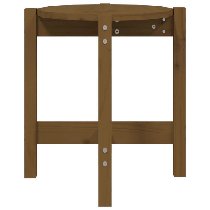 Salontafel Ø 42,5x45 cm massief grenenhout honingbruin