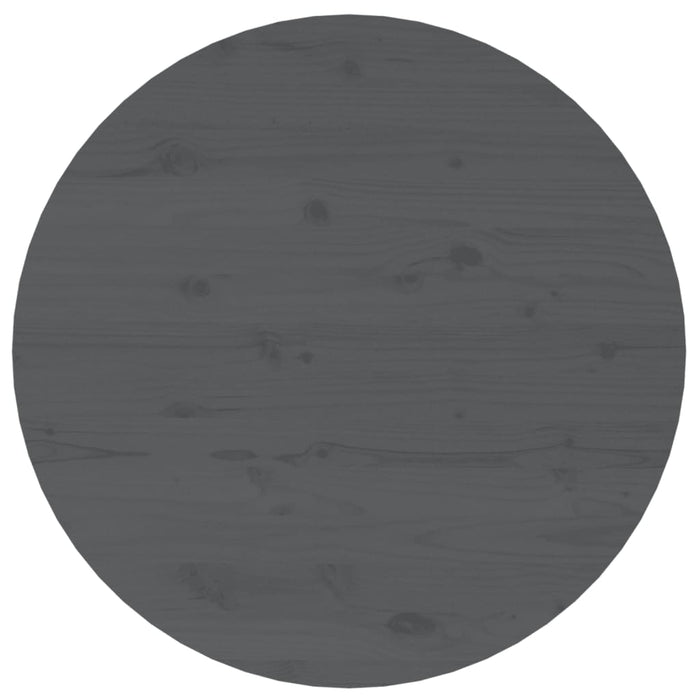 Salontafel Ø 55x45 cm massief grenenhout grijs
