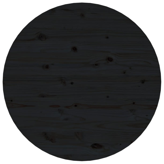 Salontafel Ø 55x45 cm massief grenenhout zwart