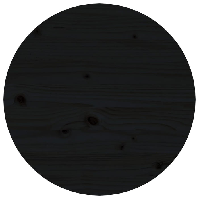 Salontafel Ø 45x40 cm massief grenenhout zwart