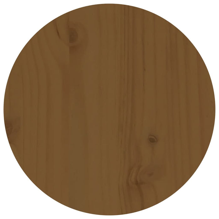 Salontafel Ø 35x35 cm massief grenenhout honingbruin