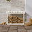 Haardhoutrek 108x64,5x78 cm massief grenenhout wit