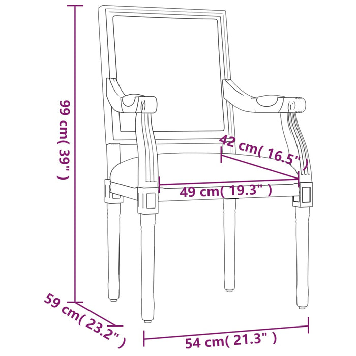 Fauteuil 54x59x99 cm stof beige