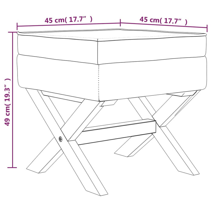 Opbergkruk 45x45x49 cm stof