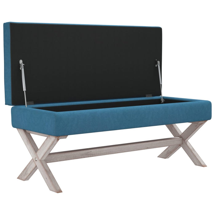 Opbergkruk 110x45x49 cm fluweel blauw