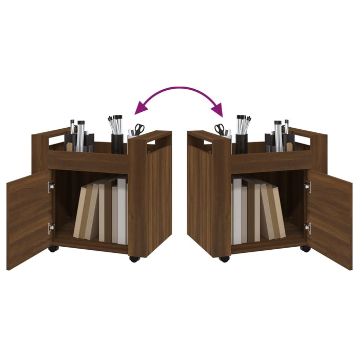 Bureaukastje 60x45x60 cm bewerkt hout bruineikenkleurig