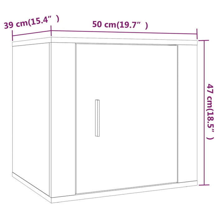 Nachtkastjes 2 st 50x39x47 cm hoogglans wit