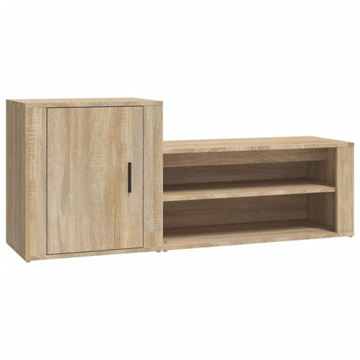 Schoenenkast 130x35x54 cm bewerkt hout sonoma eikenkleurig