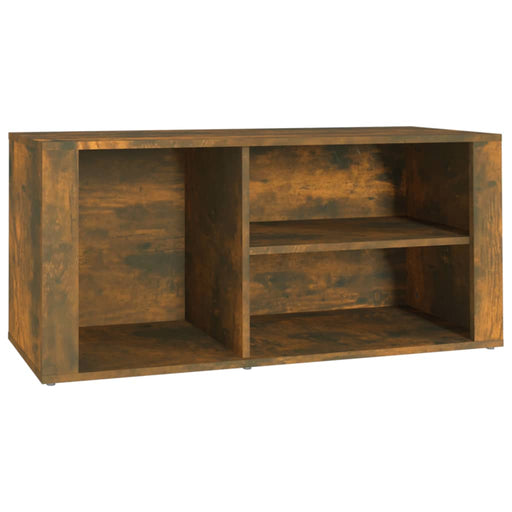 Schoenenkast 100x35x45 cm bewerkt hout gerookt eikenkleurig