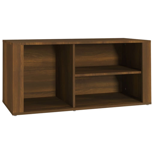 Schoenenkast 100x35x45 cm bewerkt hout bruineikenkleurig