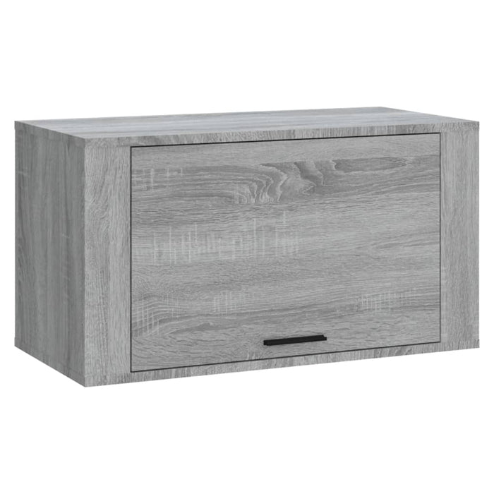 Wandschoenenkast 70x35x38 cm massief grenenhout sonoma grijs