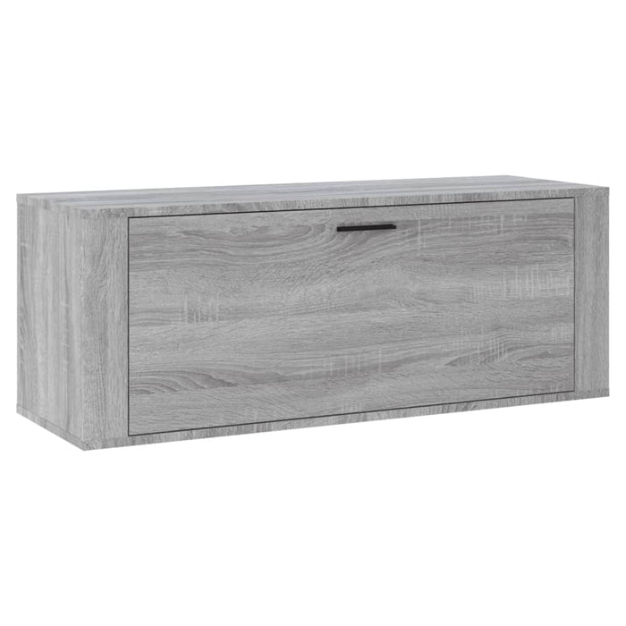 Wandschoenenkast 100x35x38 cm bewerkt hout grijs sonoma