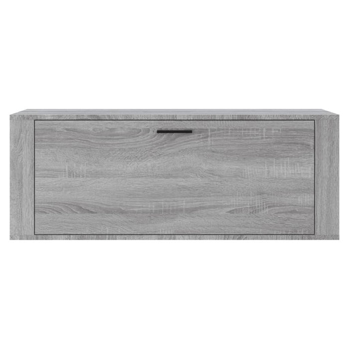 Wandschoenenkast 100x35x38 cm bewerkt hout grijs sonoma