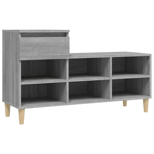 Schoenenkast 102x36x60 cm bewerkt hout sonoma grijs