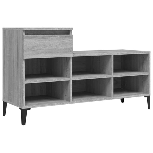 Schoenenkast 102x36x60 cm bewerkt hout sonoma grijs