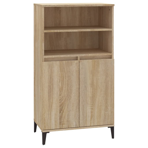 Hoge kast 60x36x110 cm bewerkt hout sonoma eikenkleurig