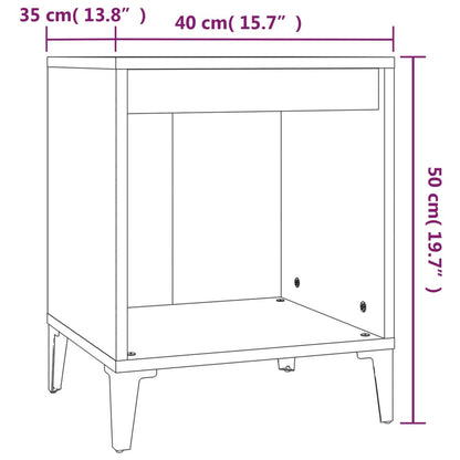 Nachtkastjes 2 st 40x35x50 cm zwart