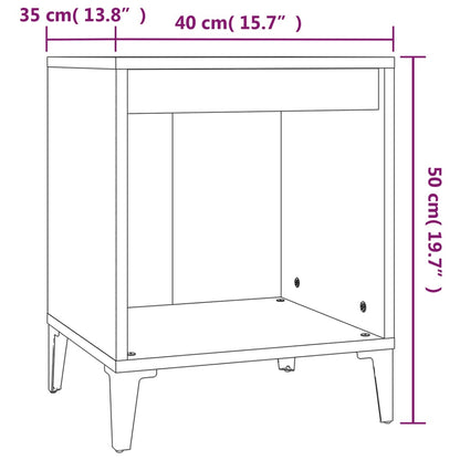 Nachtkastjes 2 st 40x35x50 cm sonoma eikenkleurig