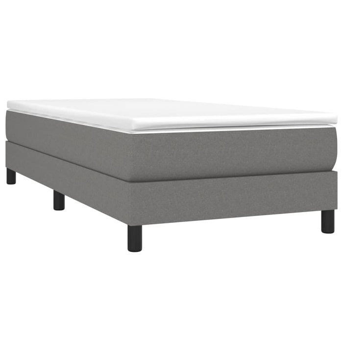 Boxspringframe stof donkergrijs 90x190 cm