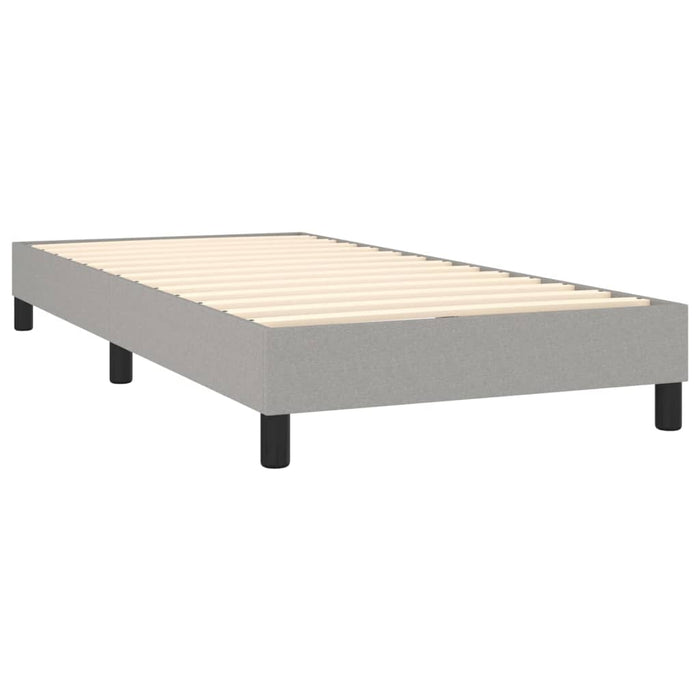 Boxspringframe stof lichtgrijs 90x200 cm