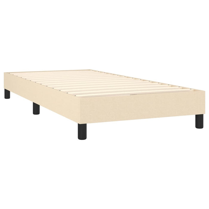 Boxspringframe stof crèmekleurig 90x200 cm