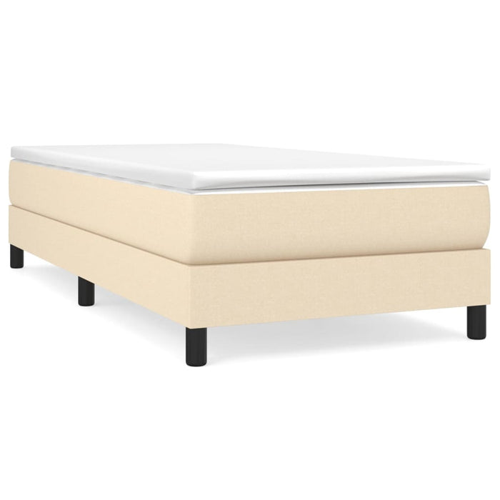 Boxspringframe stof crème 100x200 cm