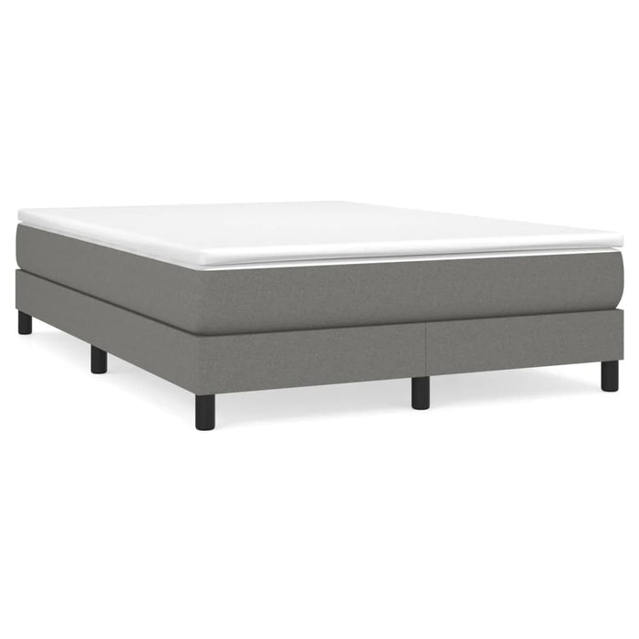 Boxspringframe stof donkergrijs 140x190 cm