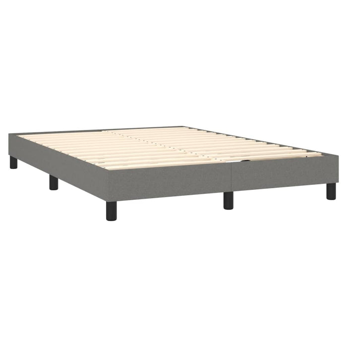 Boxspringframe stof donkergrijs 140x200 cm