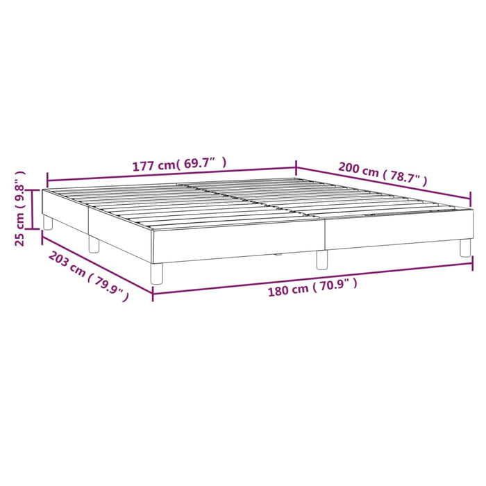 Boxspringframe stof donkergrijs 180x200 cm