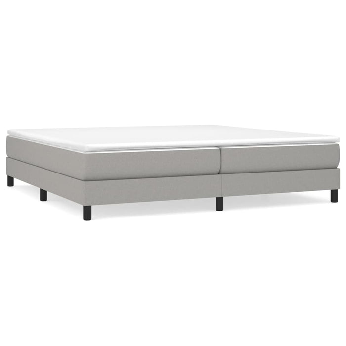 Boxspringframe stof lichtgrijs 200x200 cm