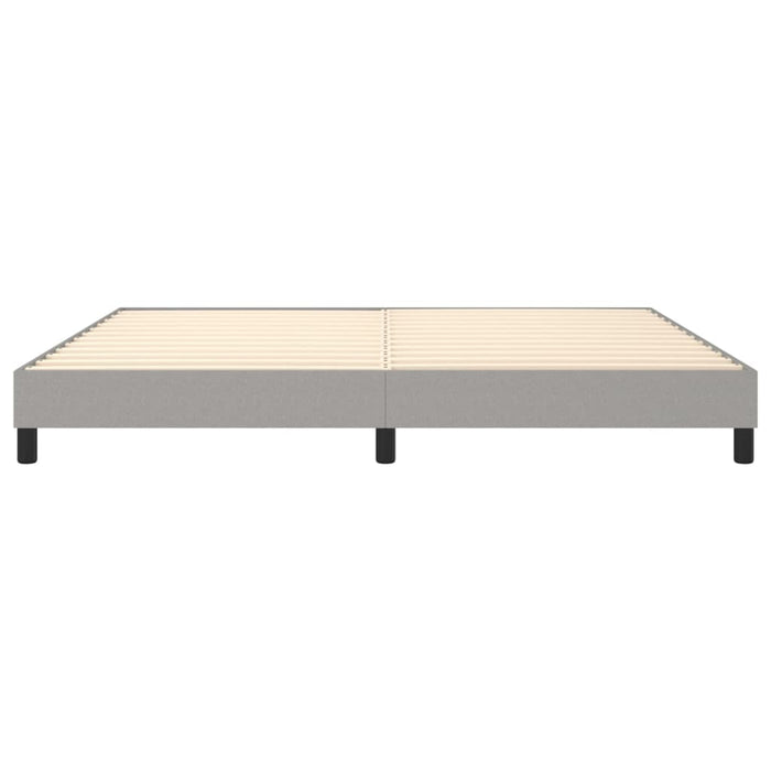 Boxspringframe stof lichtgrijs 200x200 cm