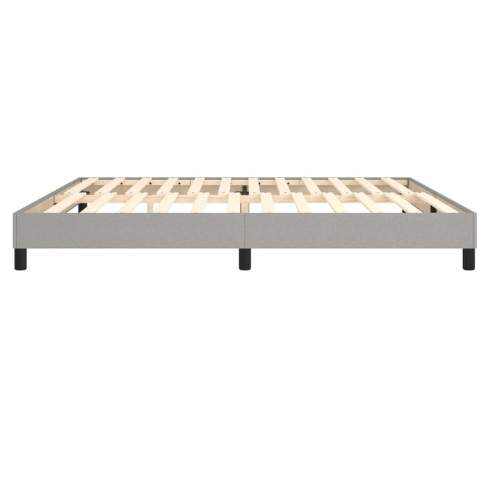 Boxspringframe stof lichtgrijs 200x200 cm