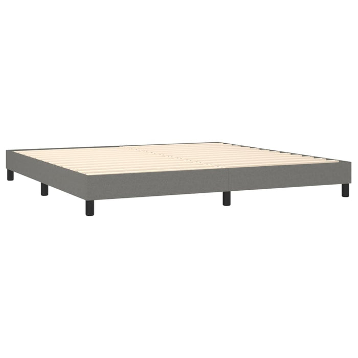 Boxspringframe stof donkergrijs 200x200 cm