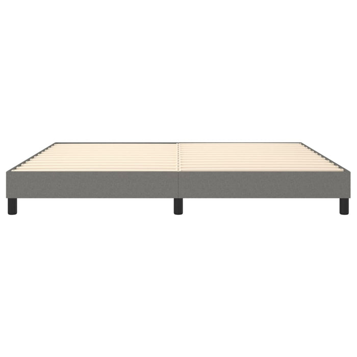 Boxspringframe stof donkergrijs 200x200 cm