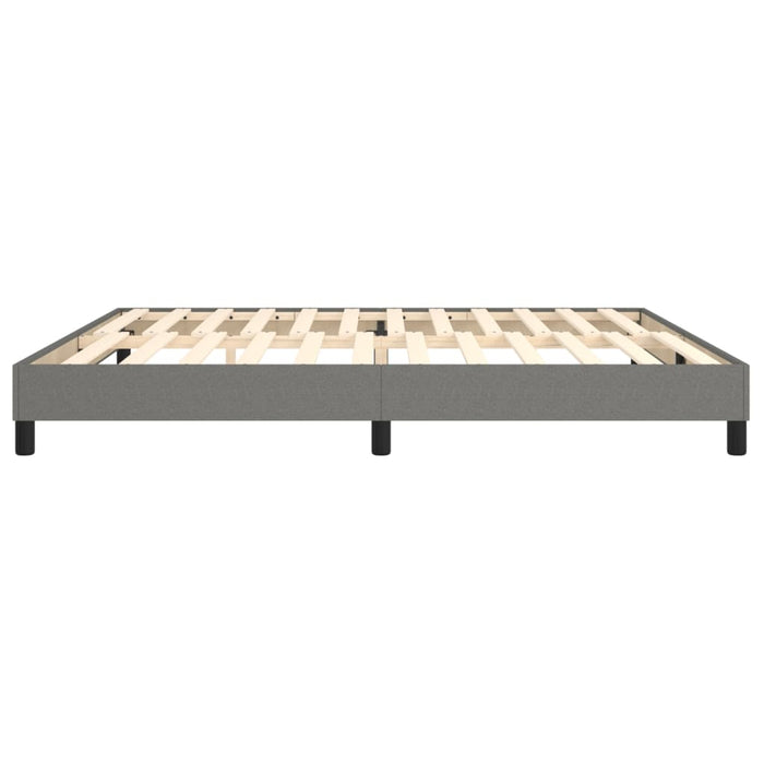 Boxspringframe stof donkergrijs 200x200 cm