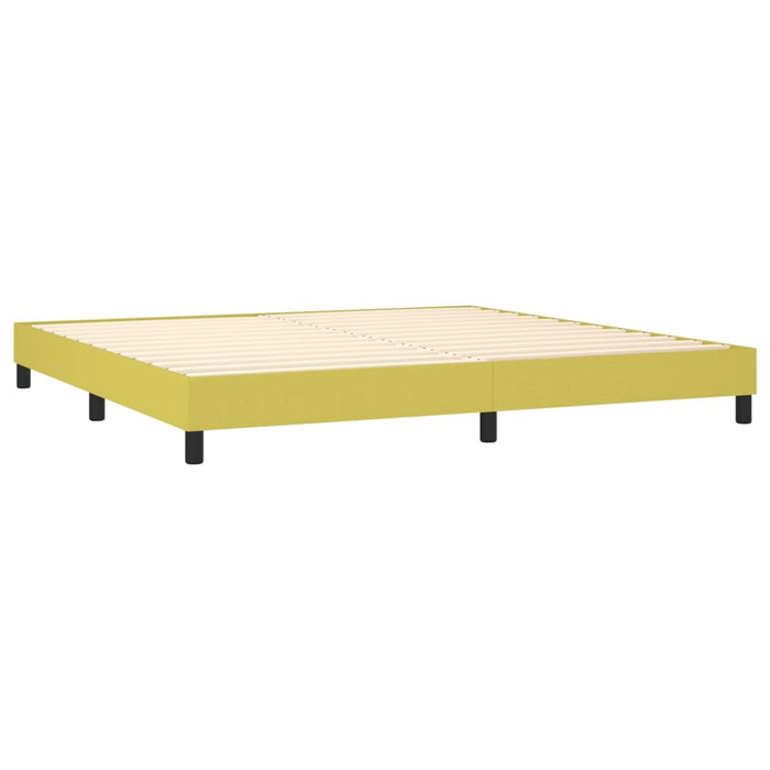 Boxspringframe stof groen 200x200 cm