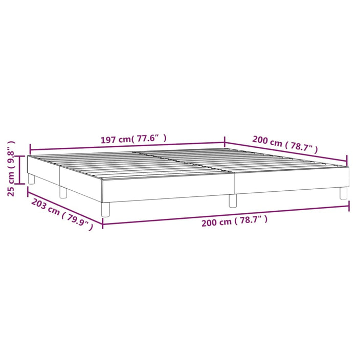 Boxspringframe stof groen 200x200 cm