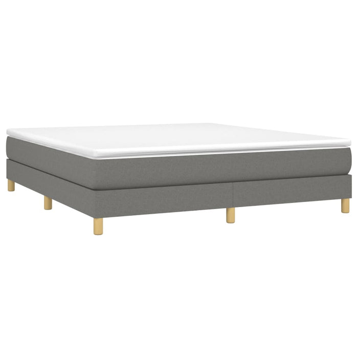 Boxspringframe stof donkergrijs 160x200 cm