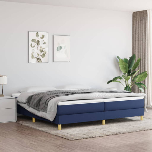 Boxspringframe stof blauw 200x200 cm