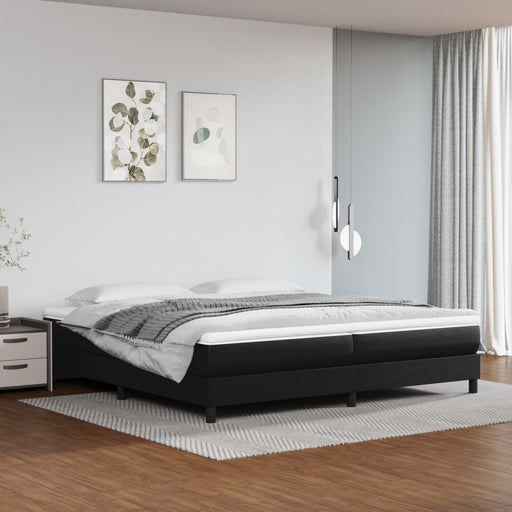 Boxspringframe kunstleer zwart 200x200 cm