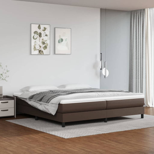 Boxspringframe kunstleer bruin 200x200 cm