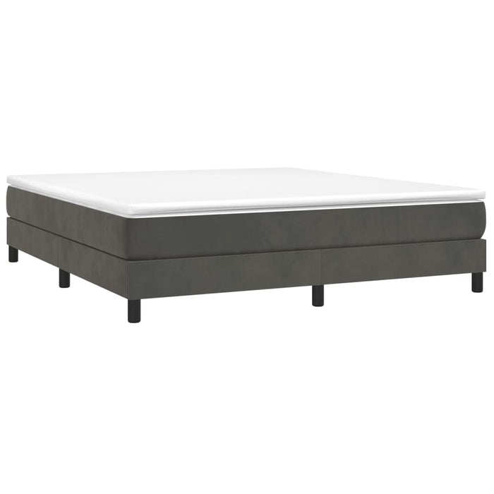 Boxspringframe fluweel donkergrijs 160x200 cm