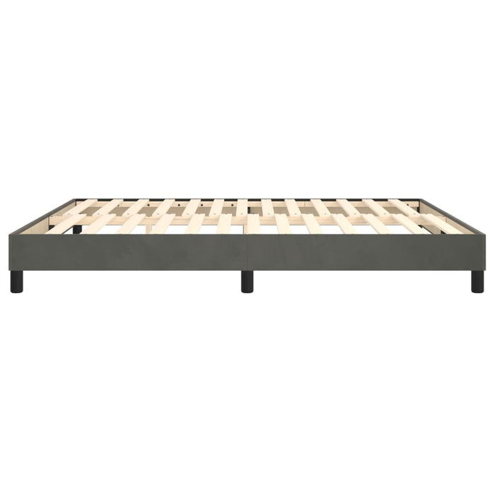 Boxspringframe fluweel donkergrijs 160x200 cm