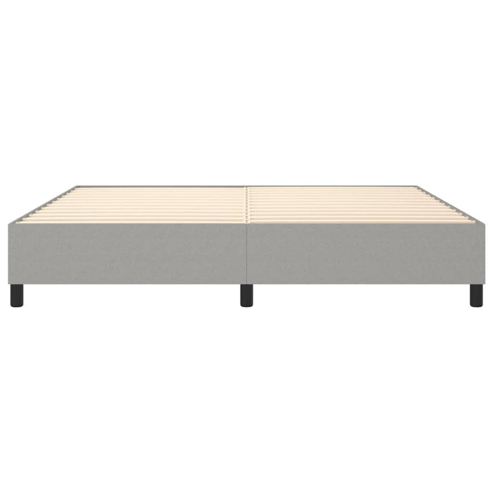 Boxspringframe stof lichtgrijs 200x200 cm