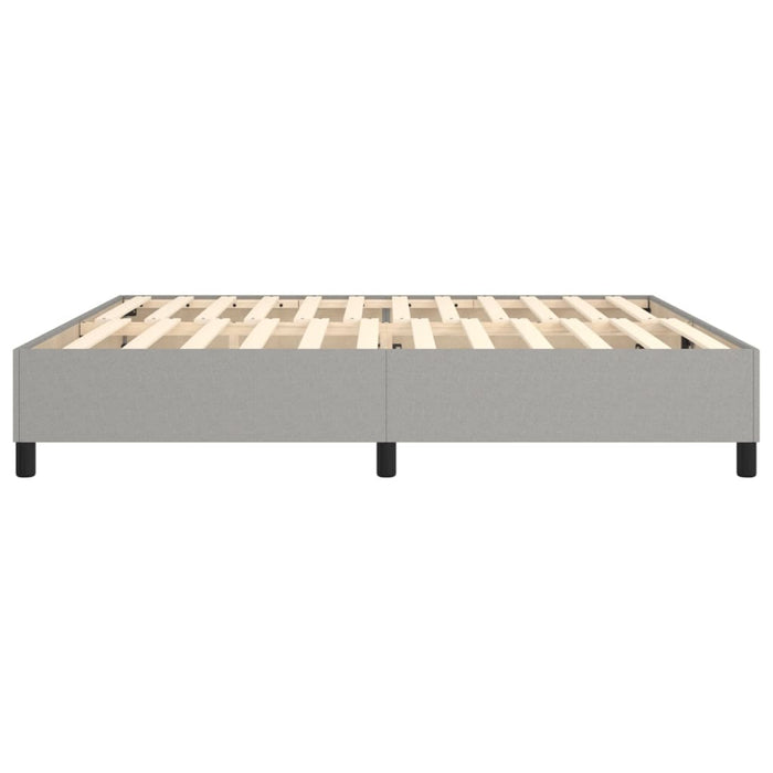 Boxspringframe stof lichtgrijs 200x200 cm