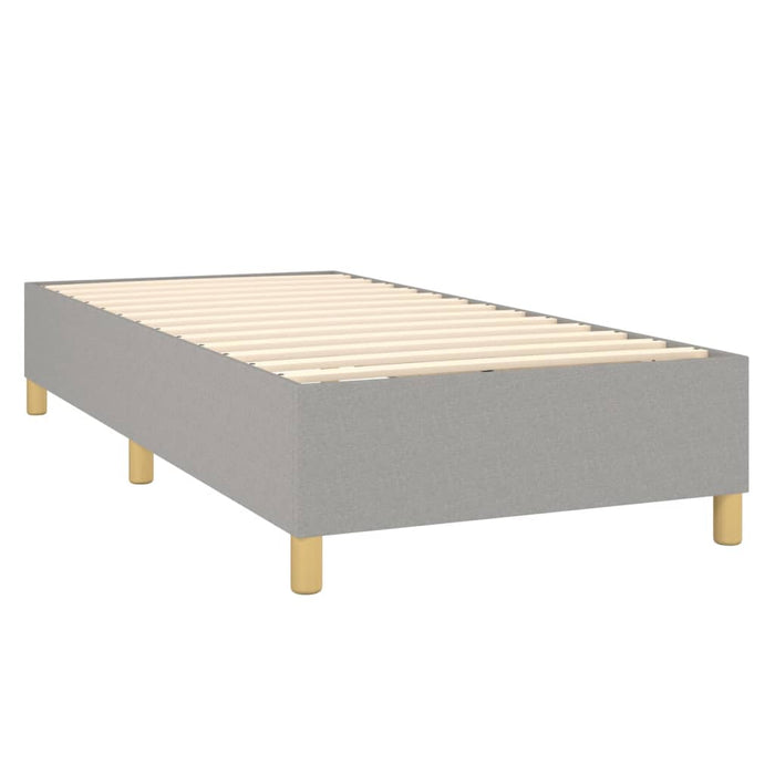 Boxspringframe stof lichtgrijs 100x200 cm