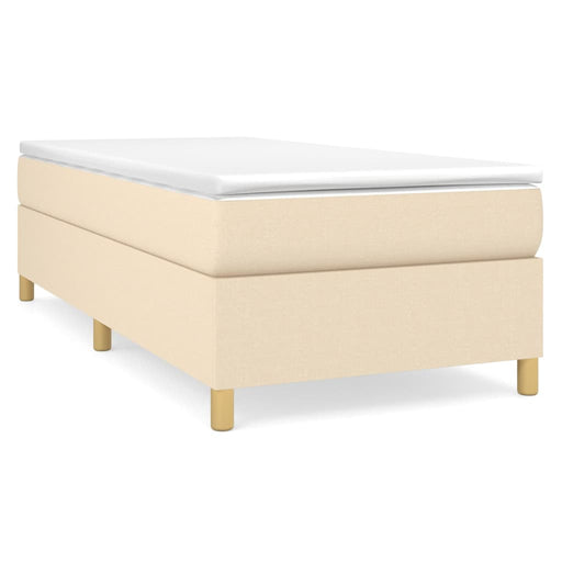 Boxspringframe stof crème 100x200 cm