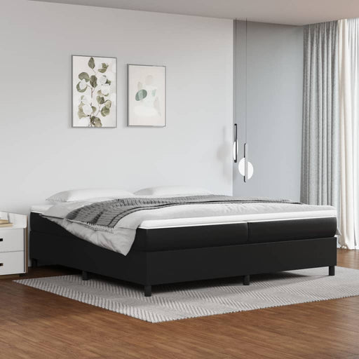 Boxspringframe kunstleer zwart 200x200 cm